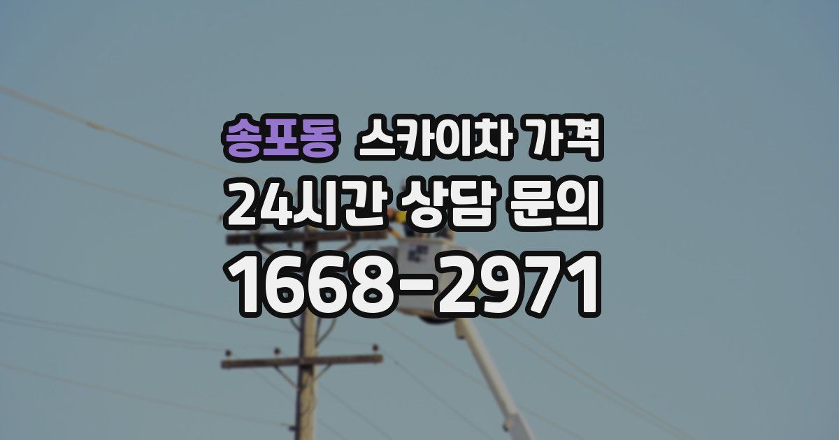 송포동 스카이차 가격