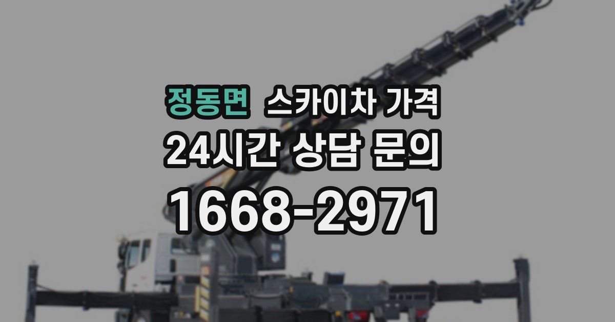 정동면 스카이차 가격