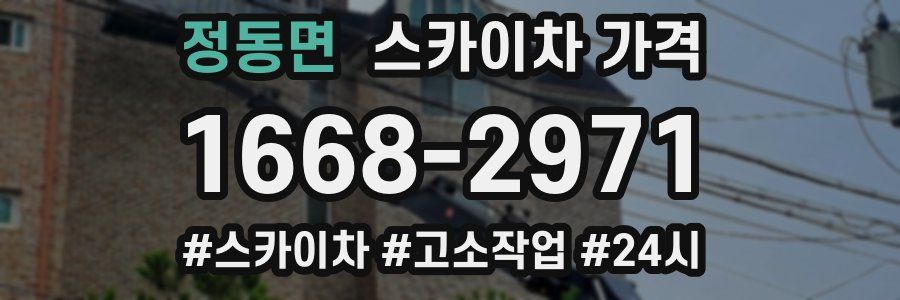 정동면 스카이차 가격