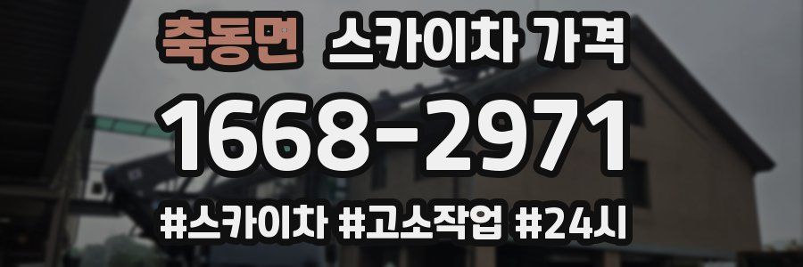 축동면 스카이차 가격
