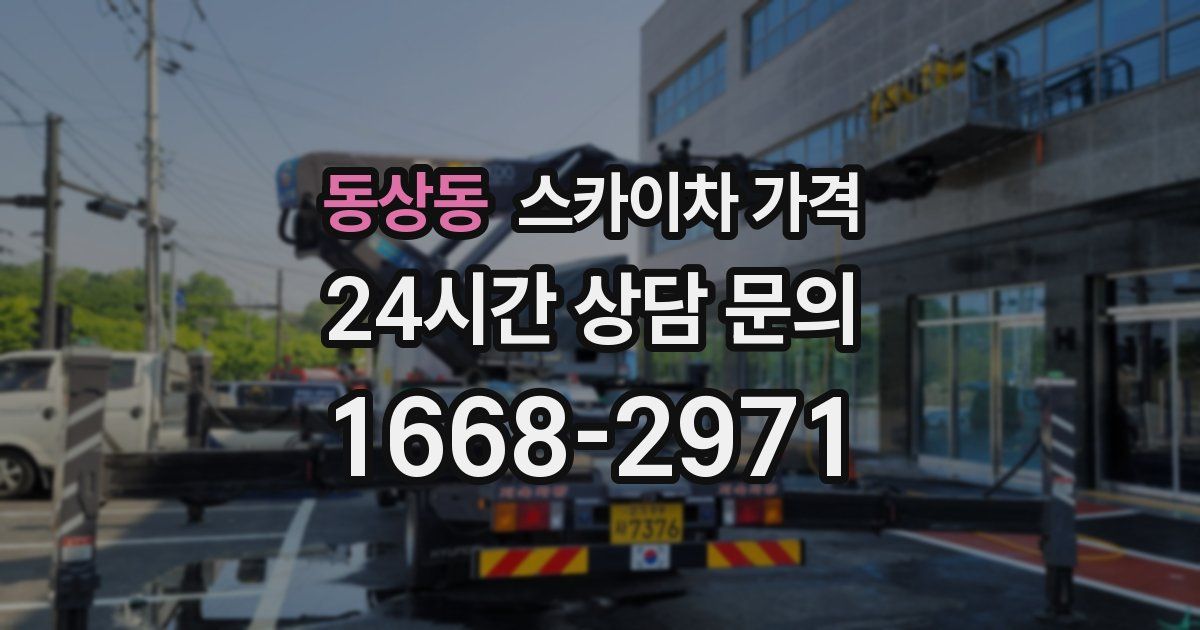 동상동 스카이차 가격