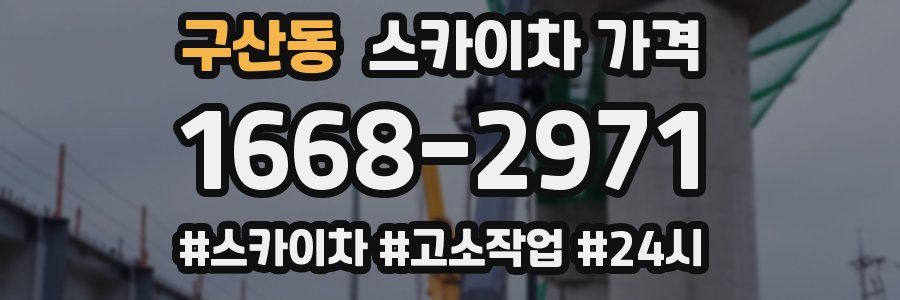 구산동 스카이차 가격