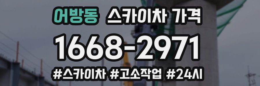어방동 스카이차 가격