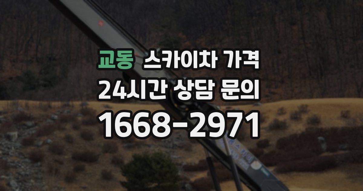 교동 스카이차 가격