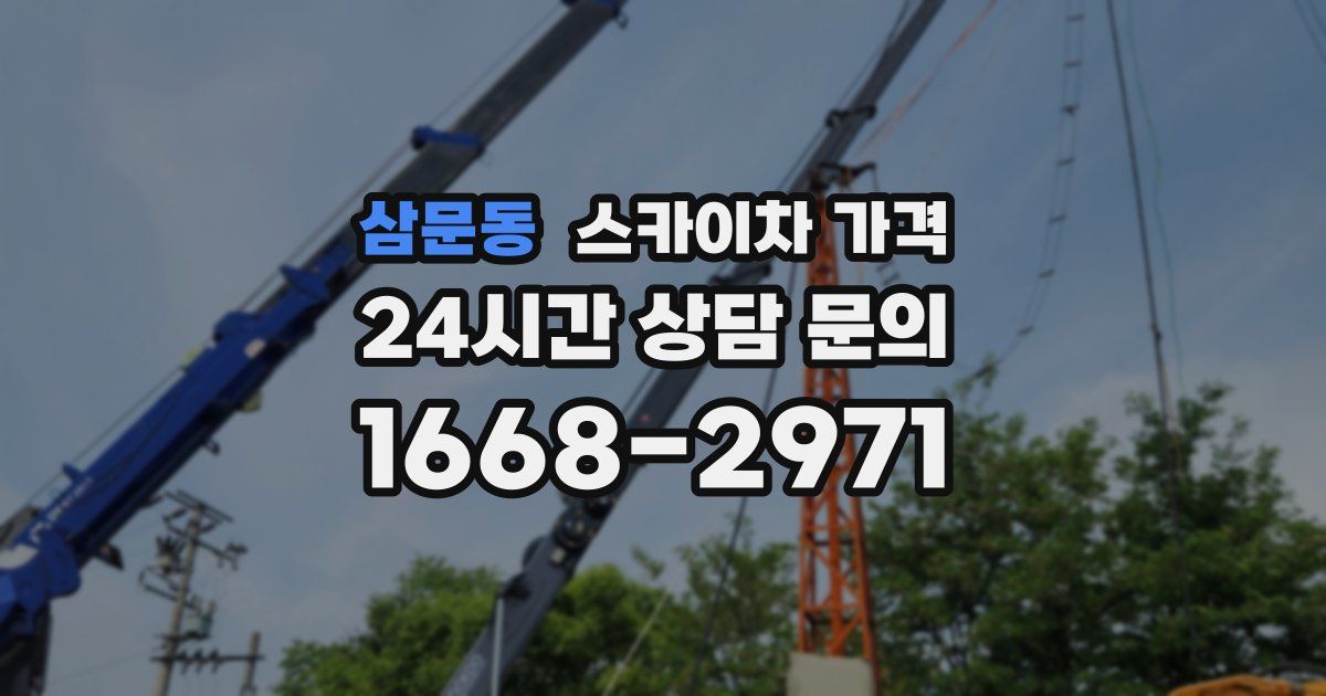 삼문동 스카이차 가격