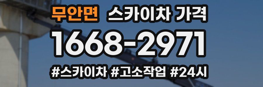 무안면 스카이차 가격