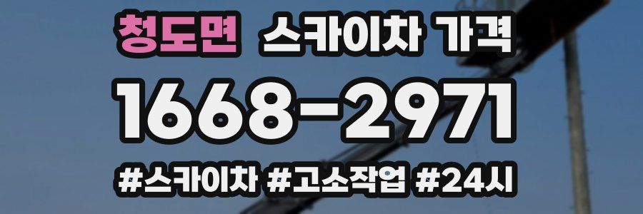 청도면 스카이차 가격