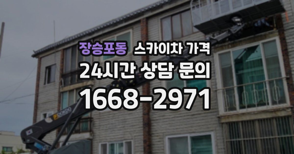 장승포동 스카이차 가격