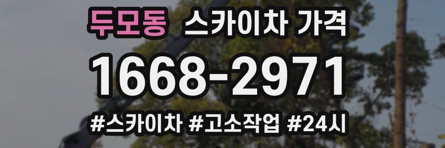 두모동 스카이차 가격