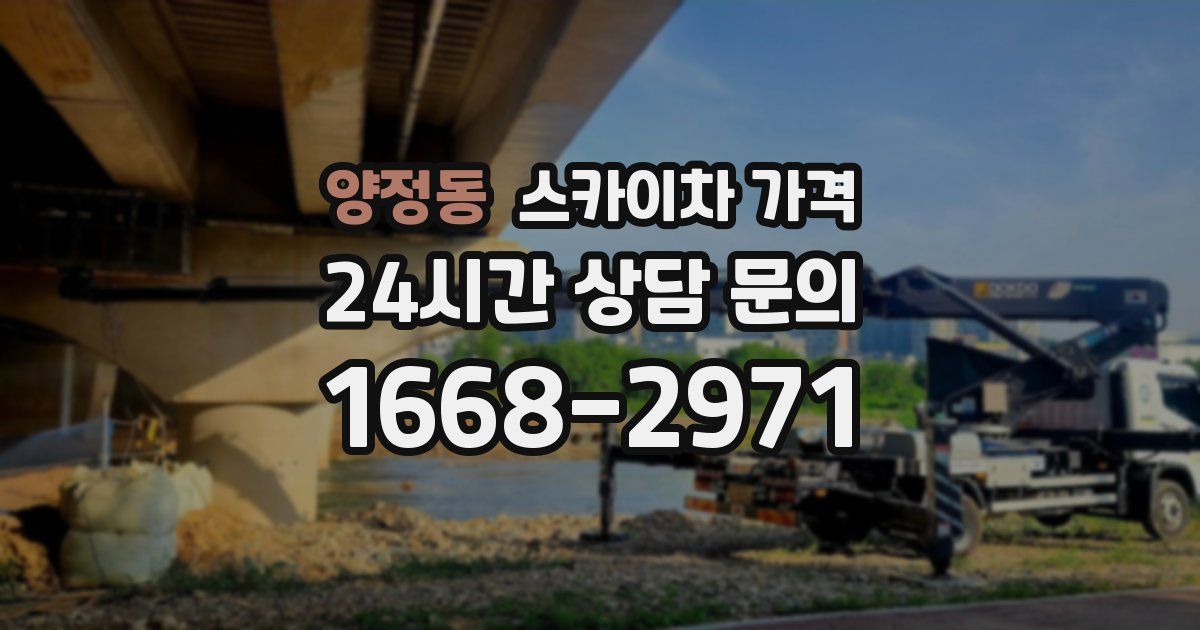 양정동 스카이차 가격