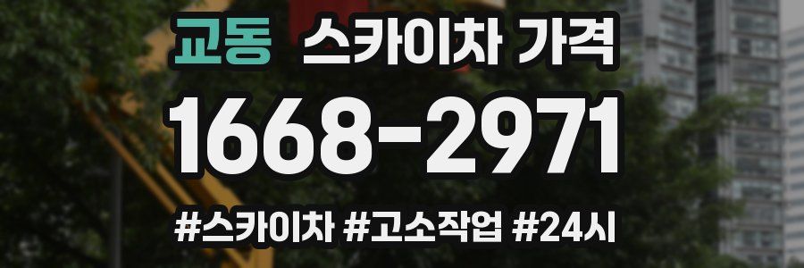 교동 스카이차 가격