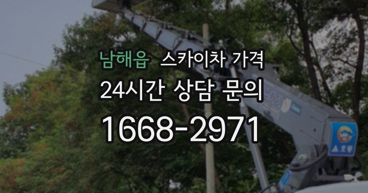 남해읍 스카이차 가격