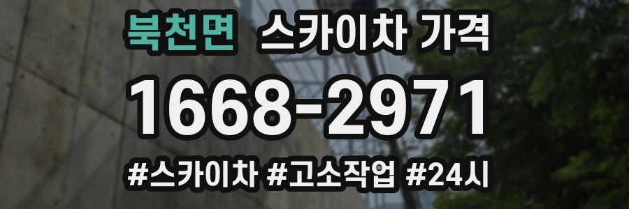 북천면 스카이차 가격