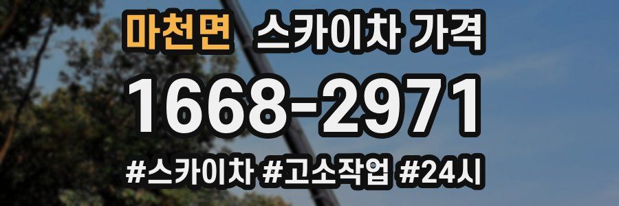 마천면 스카이차 가격