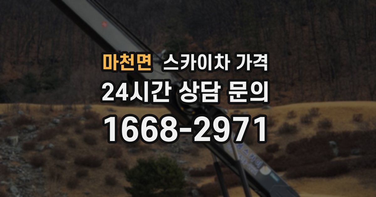 마천면 스카이차 가격