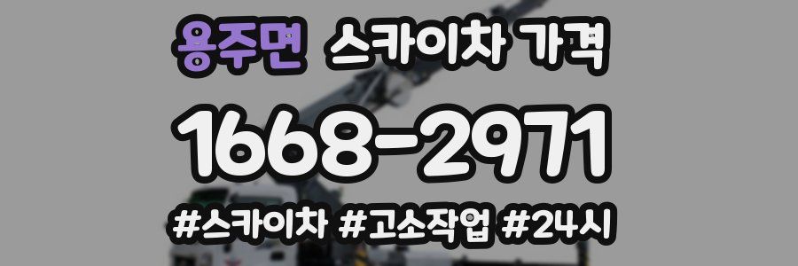 용주면 스카이차 가격