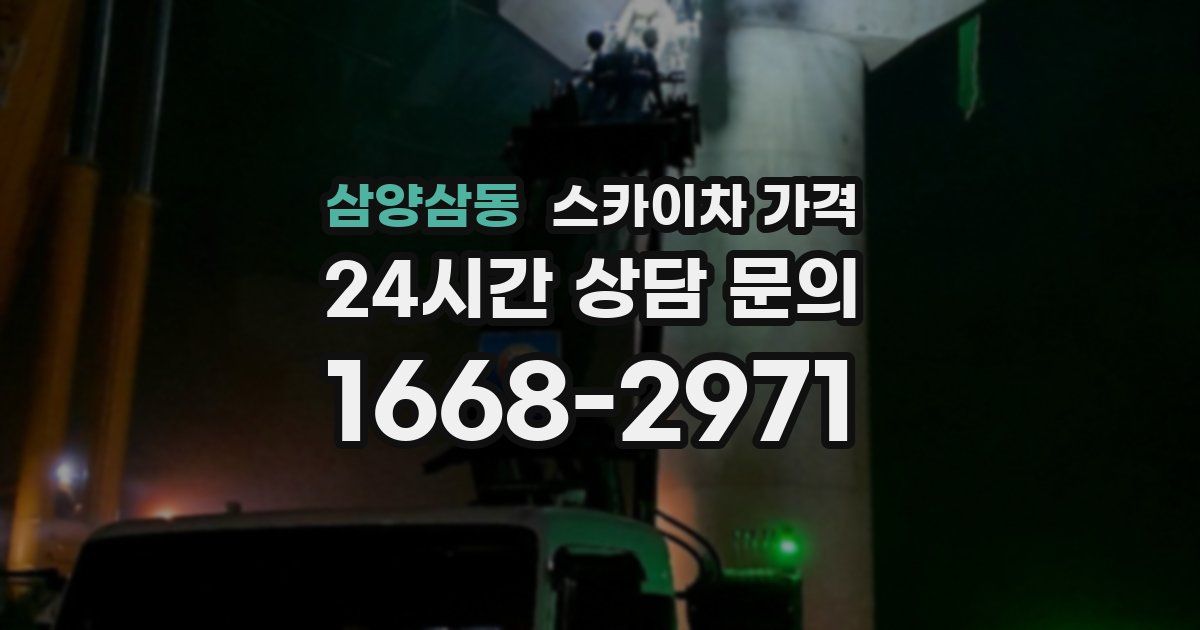 삼양삼동 스카이차 가격