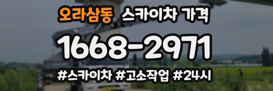 오라삼동 스카이차 가격