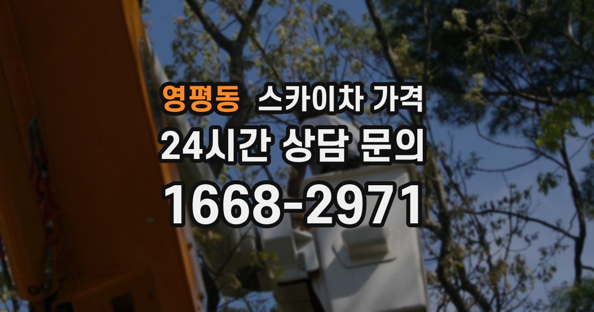 영평동 스카이차 가격