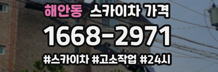 해안동 스카이차 가격