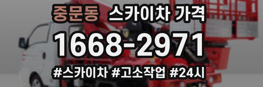 중문동 스카이차 가격