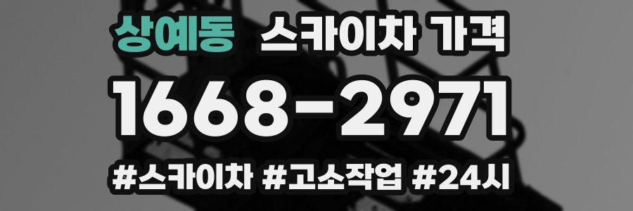 상예동 스카이차 가격