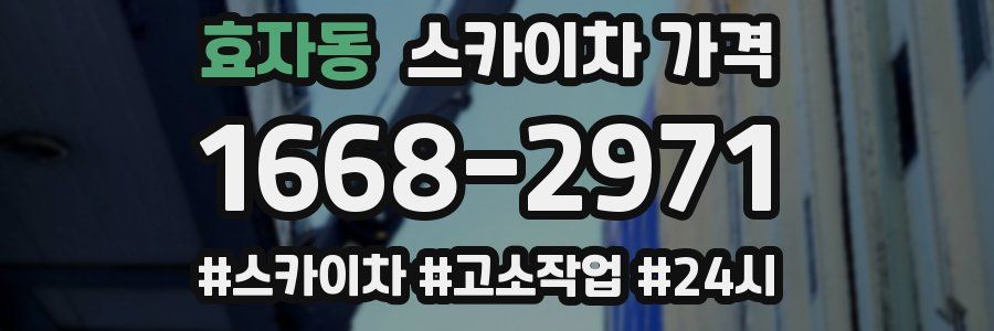 효자동 스카이차 가격