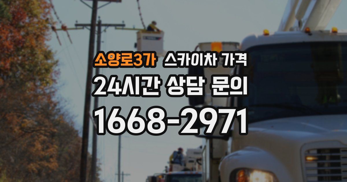 소양로3가 스카이차 가격