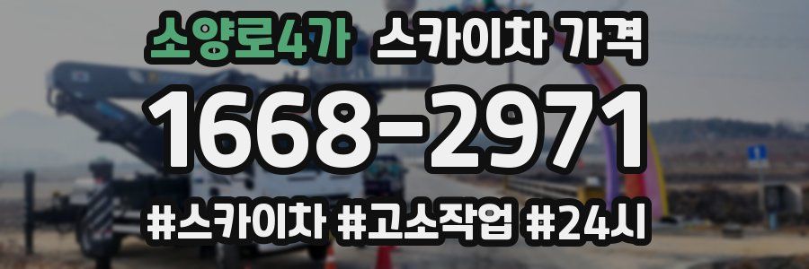 소양로4가 스카이차 가격