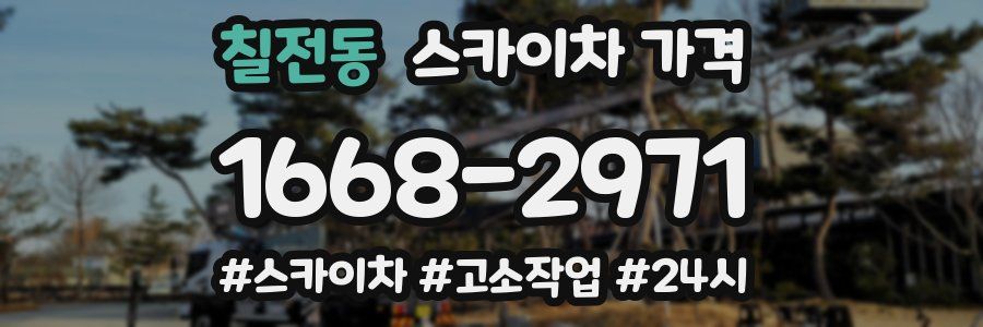 칠전동 스카이차 가격