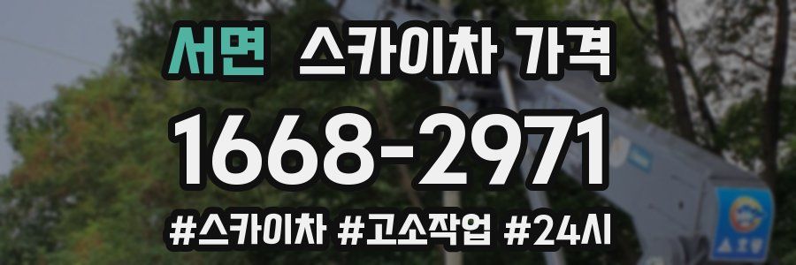서면 스카이차 가격