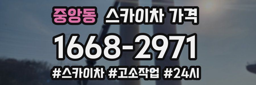 중앙동 스카이차 가격