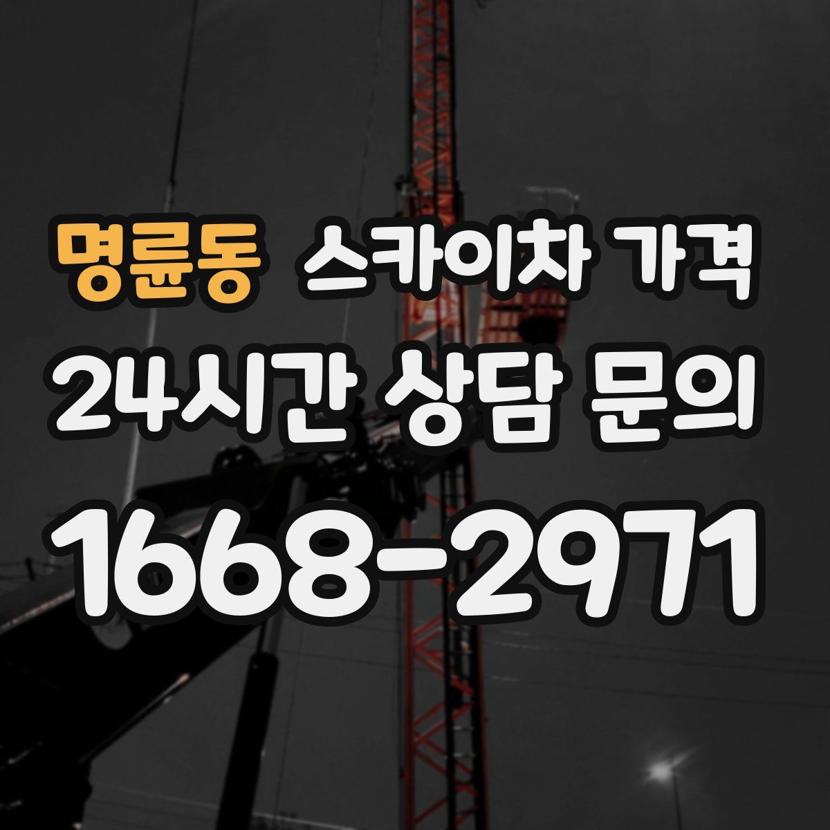 명륜동 스카이차 가격