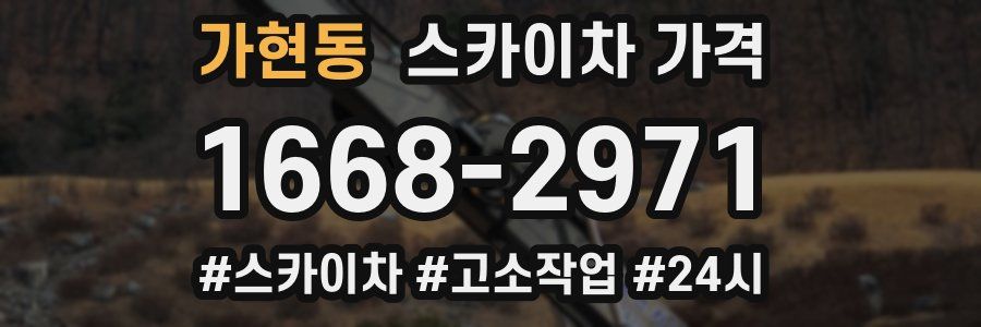 가현동 스카이차 가격