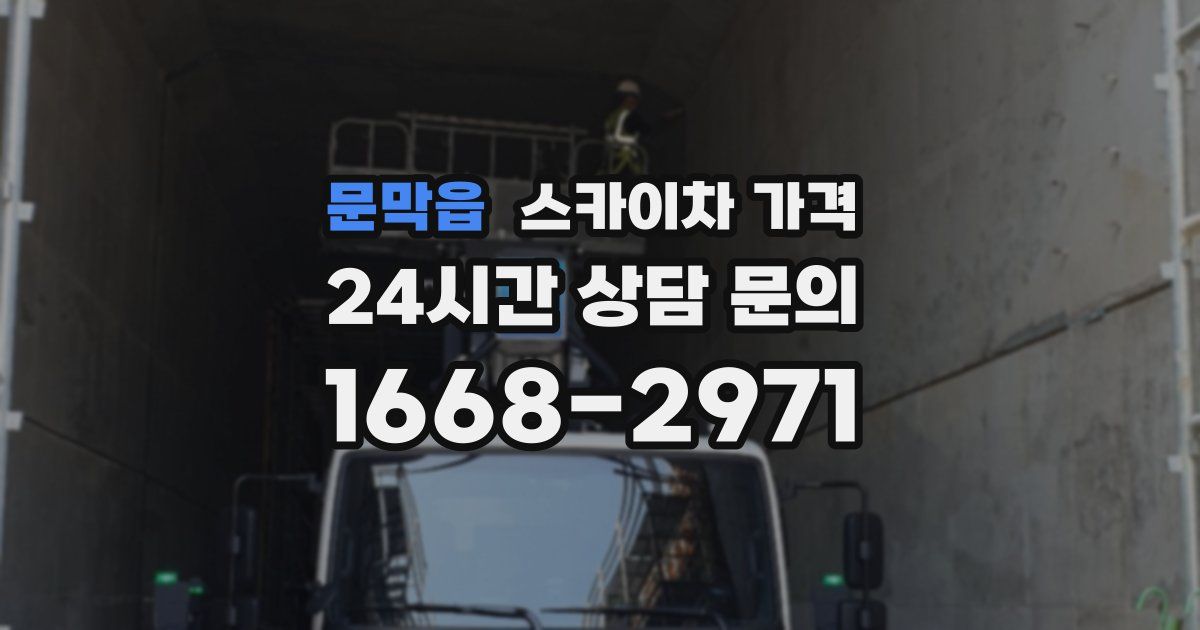 문막읍 스카이차 가격