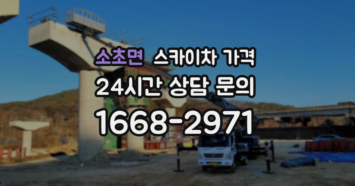 소초면 스카이차 가격