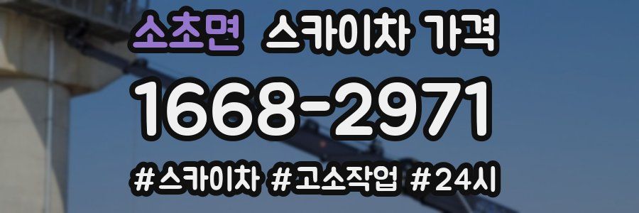 소초면 스카이차 가격