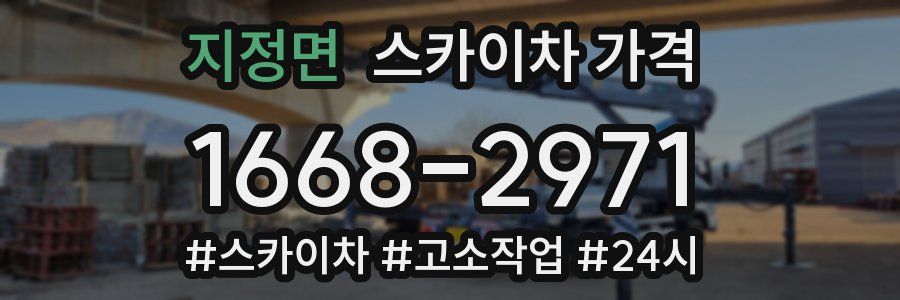 지정면 스카이차 가격