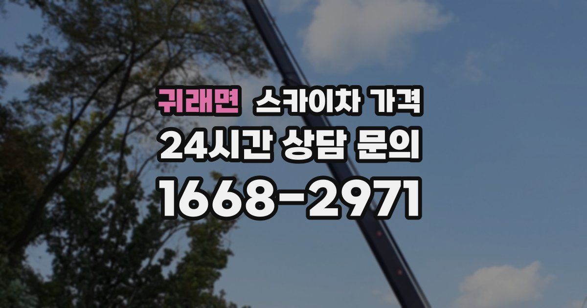 귀래면 스카이차 가격