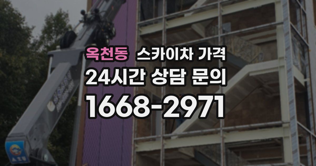 옥천동 스카이차 가격