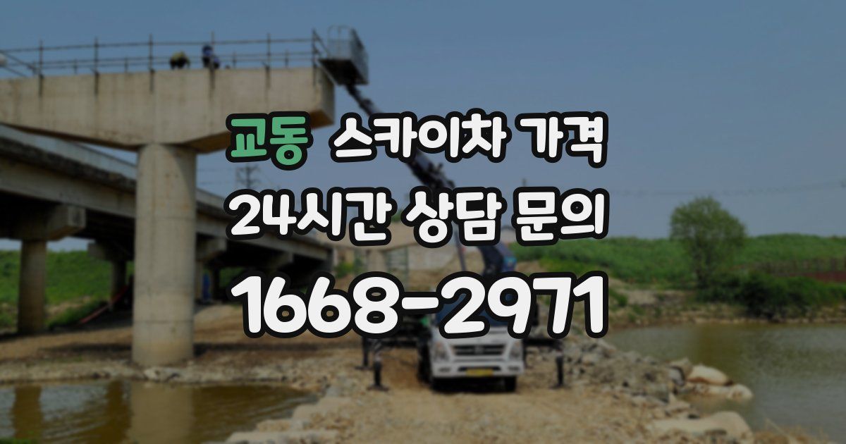 교동 스카이차 가격