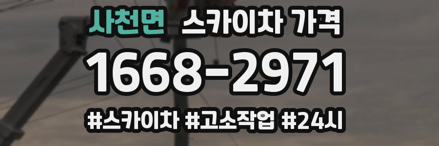 사천면 스카이차 가격