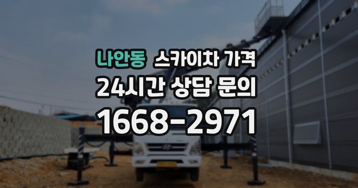 나안동 스카이차 가격