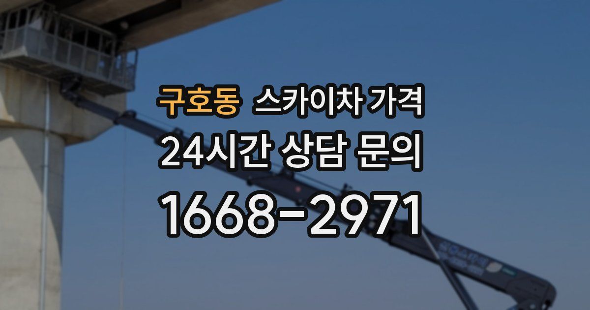 구호동 스카이차 가격