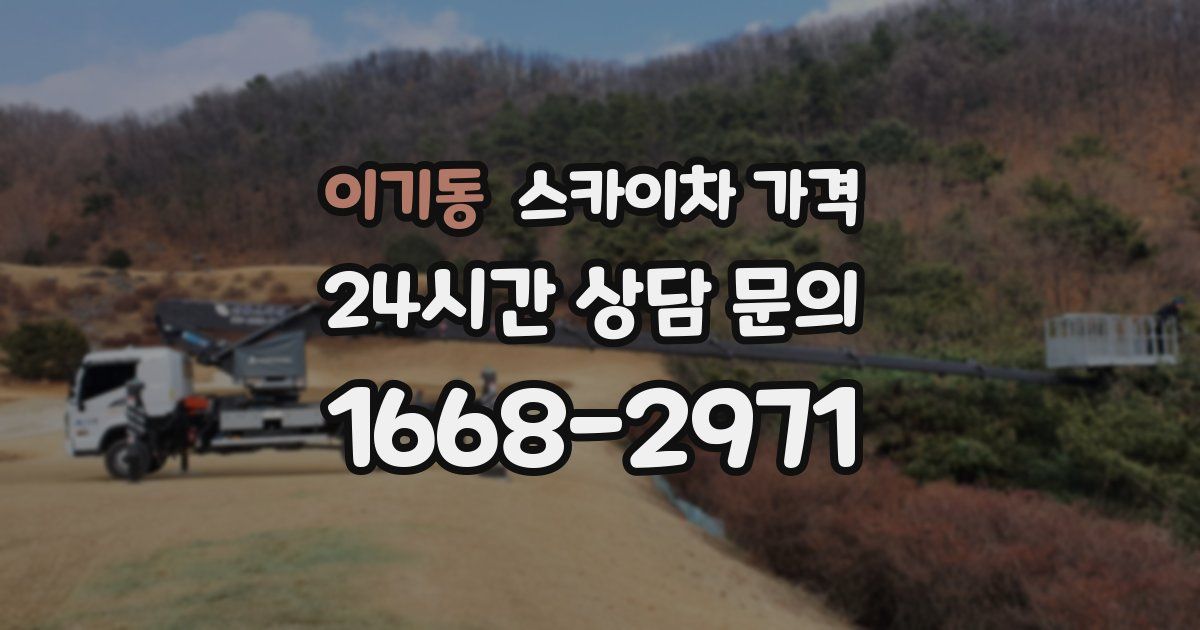 이기동 스카이차 가격