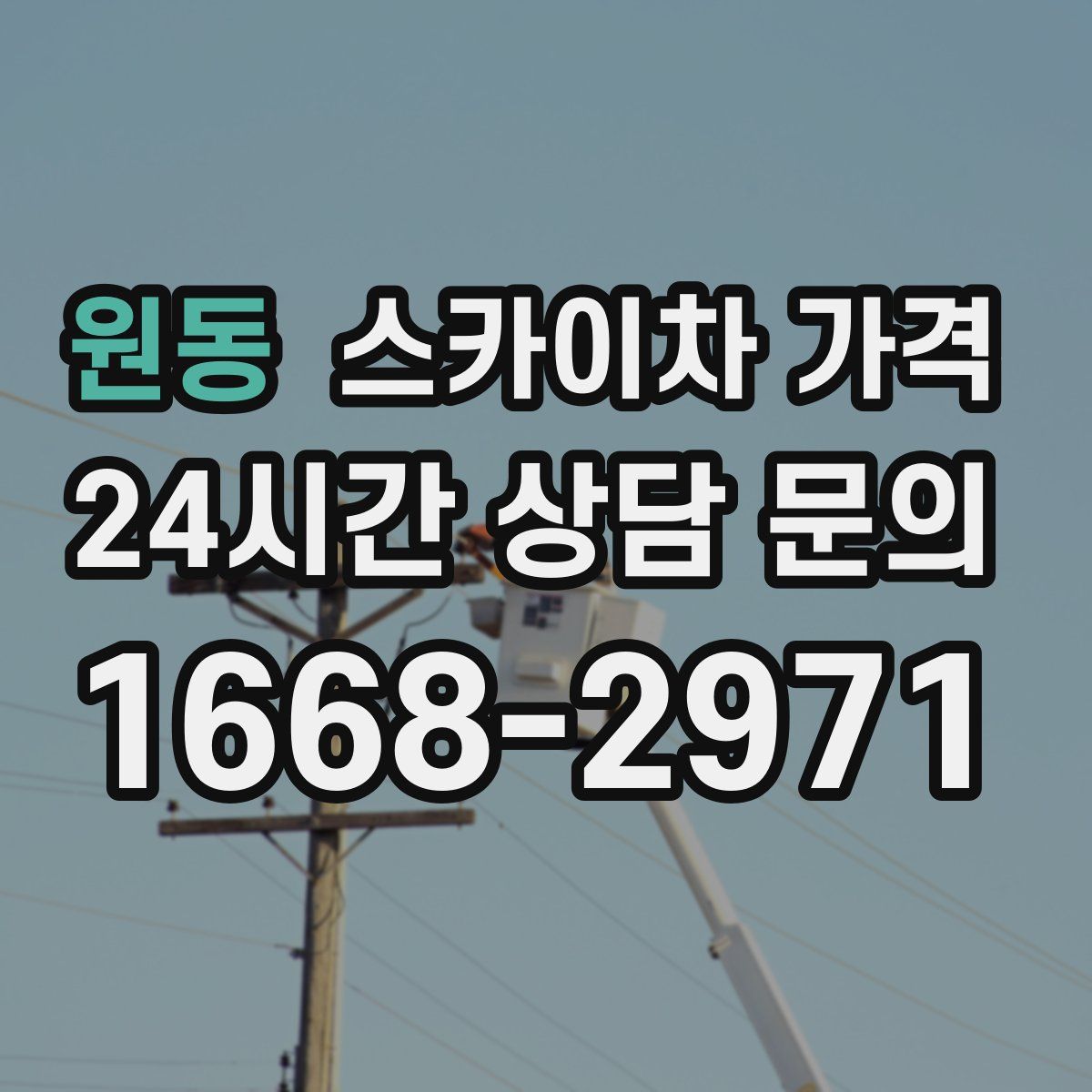 원동 스카이차 가격