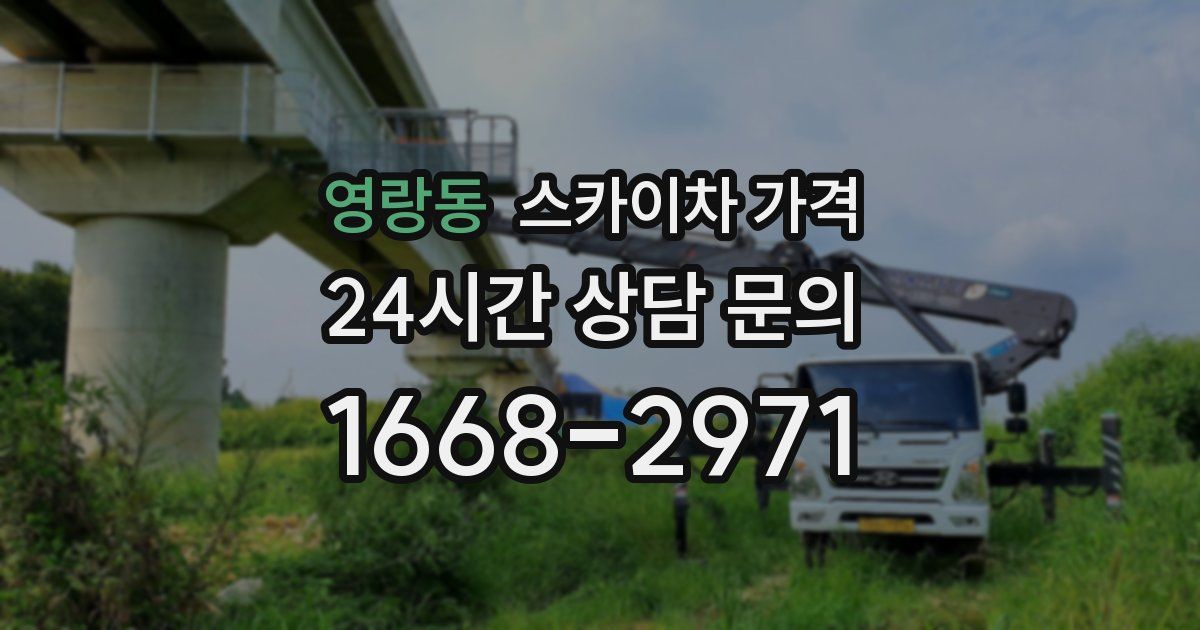 영랑동 스카이차 가격