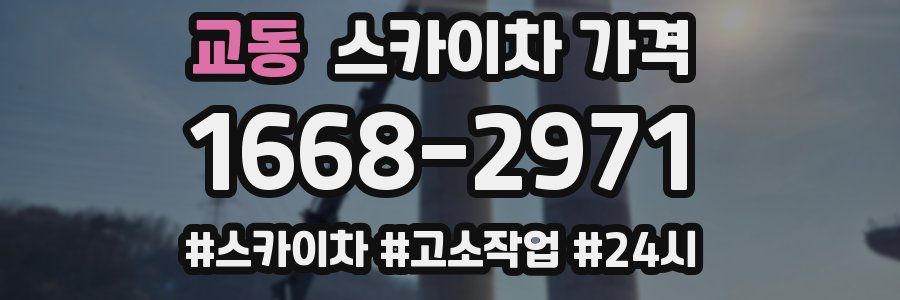 교동 스카이차 가격