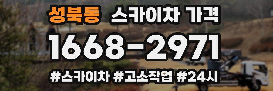 성북동 스카이차 가격