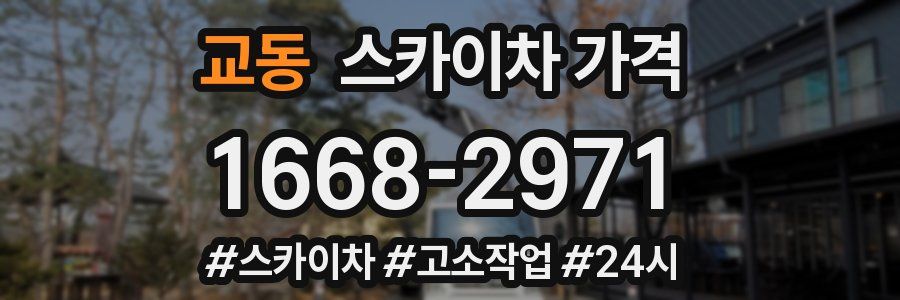 교동 스카이차 가격